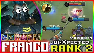 Unkillable Franco , You are Mine! [unXpected] Top 2 Franco mobile legends Build & Gameplay
