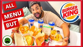 Burger King Eating All Menu Food Challenge with a Twist 😋 | Veggie Paaji