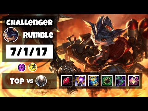 Rumble vs Pantheon KOREAN Challenger TOP (7/1/17) - v11.14