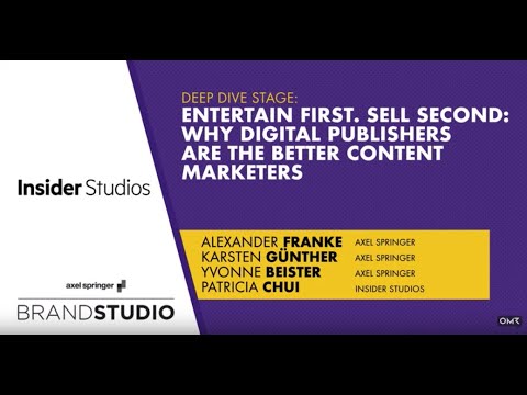 Axel Springer & Insider Studios: Entertain First, Sell Second (Keynote) | OMR Festival 2019 | #OMR19