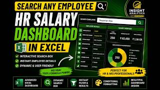 HR Salary Search Dashboard in Excel | Interactive Employee Search Box | HR Analytics Dashboard