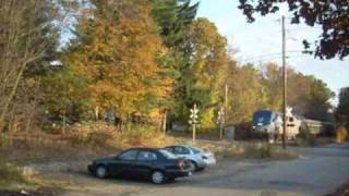 preview picture of video 'Fall Foliage, Hornshows, & Amtrak's Vermonter in North Amherst, MA'