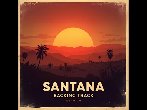 Santana Style Latin Rock Backing Track in D Minor (95 BPM) | Soulful Guitar Jam with Latin Groove