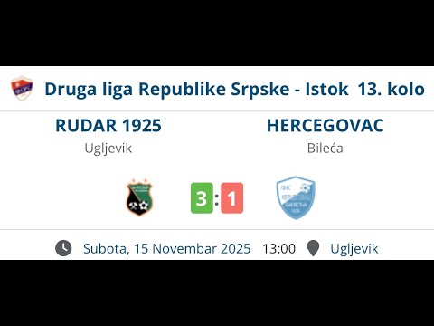 15.11.2025. Rudar 1925 Ugljevik-Hercegovac Bileća-MAX PHOTO