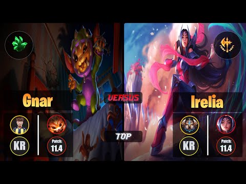 Untara GNAR (Top) [Grasp of the Undying] VS IRELIA - Challenger KR Patch 11.4