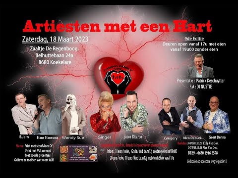 Artiesten met een hart, 9é editie (Koekelare 18 Maart 2023)