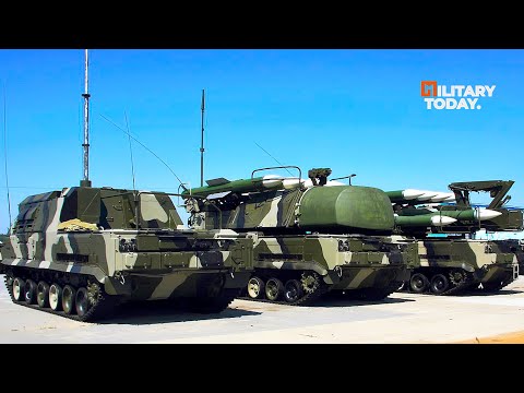 The Russian Anti Aircraft System Buk-M2 and Tor Performs Interception of Air Targets