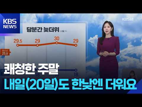 [날씨] 쾌청한 주말…내일(20일)도 한낮엔 더워요 / KBS 2026.09.19.