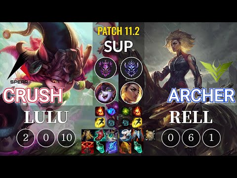 ASP Crush Lulu vs V3 Archer Rell Sup - KR Patch 11.2