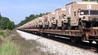 preview picture of video 'CSX Military train at Gay,GA'