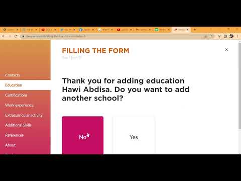How to sign up on dereja.com and create a CV