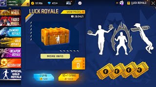 SPIN 👑 SPECIAL GOLD ROYALE 😱 FREE EMOTES 🔥 FREE FIRE