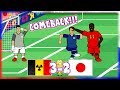 🇧🇪BELGIUM vs JAPAN 3-2!🇯🇵 GREAT COMEBACK! (Vertonghen, Fellaini, Chadli score!)