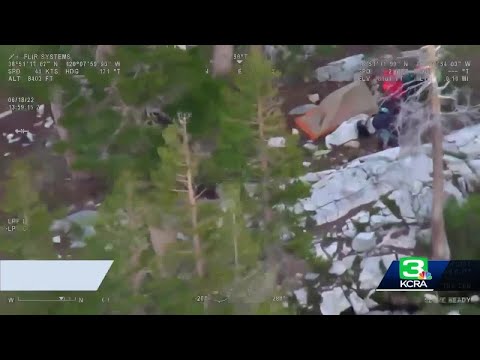 El Dorado County first responders camp overnight with injured hiker as they wait for airlift