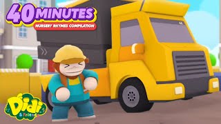 Download lagu Excavator, Bulldozer, Dump Truck  | Nursery Rhymes Compilation | Didi & Friends English mp3