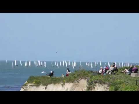 Sailing through Ventnor Bay - Round the Island Race 2013