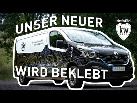 Unser Transporter wird beklebt