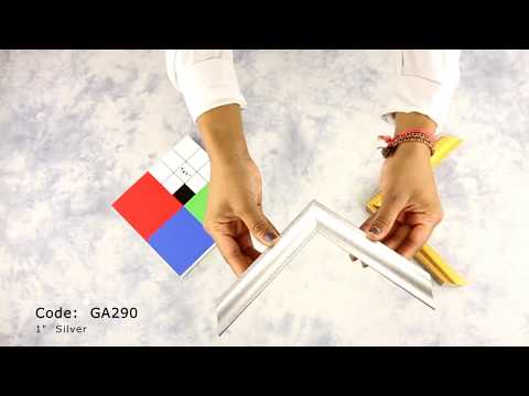 Corner Samples - Custom-made Wood Picture Frames: 1"  Scoop Precious Metal Collection.