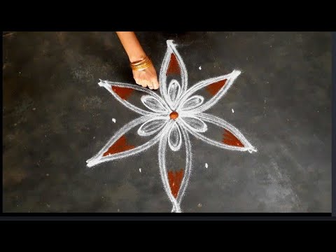 Aani madham specia kolam/5*3dotskolam/simpledesign flower rangoli/Friday kolam/srinithi kolam/mugulu