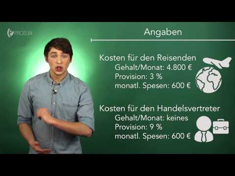 Beispielrechnung: Handelsreisende vs Handelsvertreter | Wissen für die Ausbildung | Prozubi.de