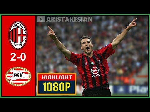 AC Milan v PSV Eindhoven: 2-0 #UCL 2004 05 - Highlights (English Commentary) - FULL HD 1080p 60fps
