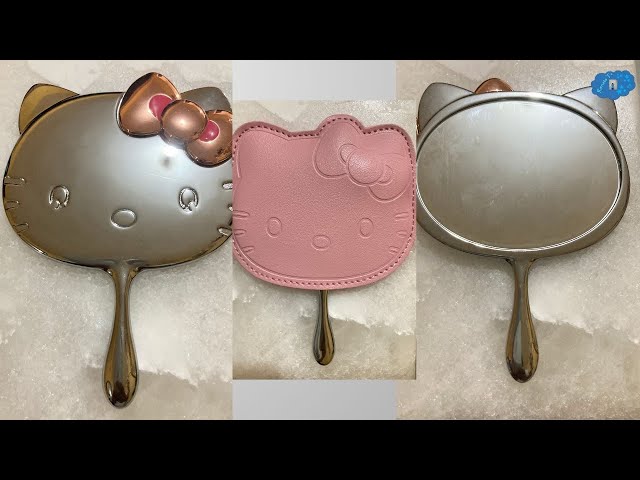 Vídeo relacionado con Get Trend Hello Kitty Sanrio Espejo Maquillaje con Luz LED, Diseño Redondo con Base Desmontable, Funciona con Pilas, Espejo Tocador Portátil, Regalos Anime (Rosa/Hello Kitty)