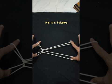 making a scissors with string figure #shorts