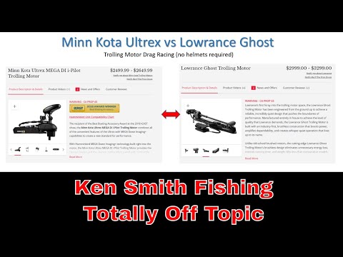 Minn Kota Ultrex v Lowrance Ghost Trolling Motor Drag Race