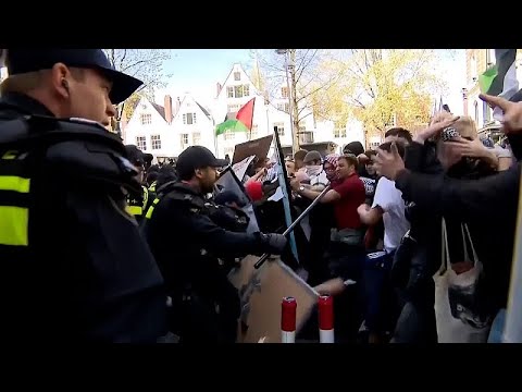 Video Thumbnail: Students arrested at University of Amsterdam pro-Palestine protest