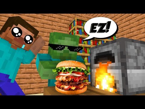 Monster School: COOKING CHALLENGE - Funny Minecraft Animation