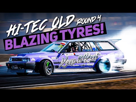 BARRAWAGZ BLAZES TYRES At Hi-Tec Drifting QLD! Qualifying & Practice