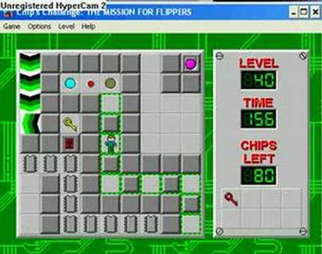 Chip's Challenge Last Few Chips: Level 40