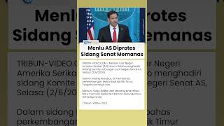 Baru Buka Mulut, Menlu AS Langsung Diprotes di Sidang Senat karena Dukung Israel