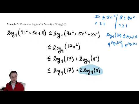Asymptotic Notation 5 - Big O Notation and Logs