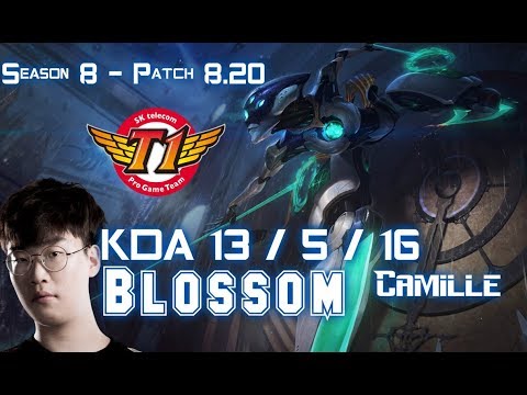 SKT T1 Blossom CAMILLE vs GRAGAS Jungle - Patch 8.20 KR Ranked
