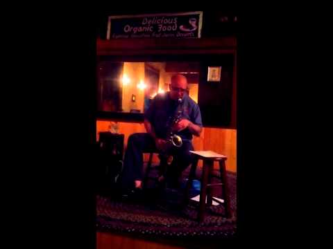 Pete Balestrieri at the Trumpet Blossom Cafe.