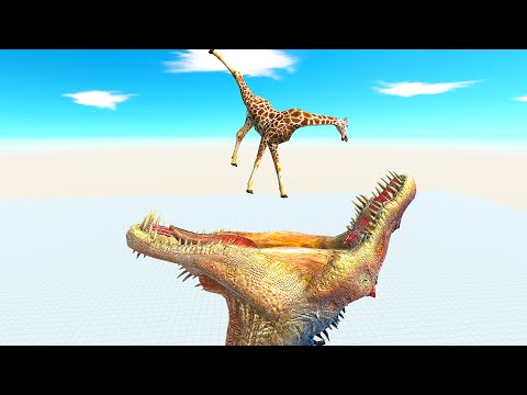 FALLING INTO THE GIANT MOUTH OF A SPINOSAURUS WITH DYNAMITE | ANIMAL REVOLT BATTLE SIMULATOR