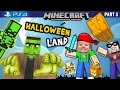 Chase & Duddy play in MINECRAFT Halloween Land w/ Nether & The End DLC (FGTEEV PS4 Part 3 Gameplay)
