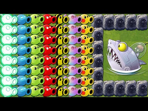 All PEA Plants Level 1000 Attack Big Wave Beach Final Boss in Plants vs Zombies 2