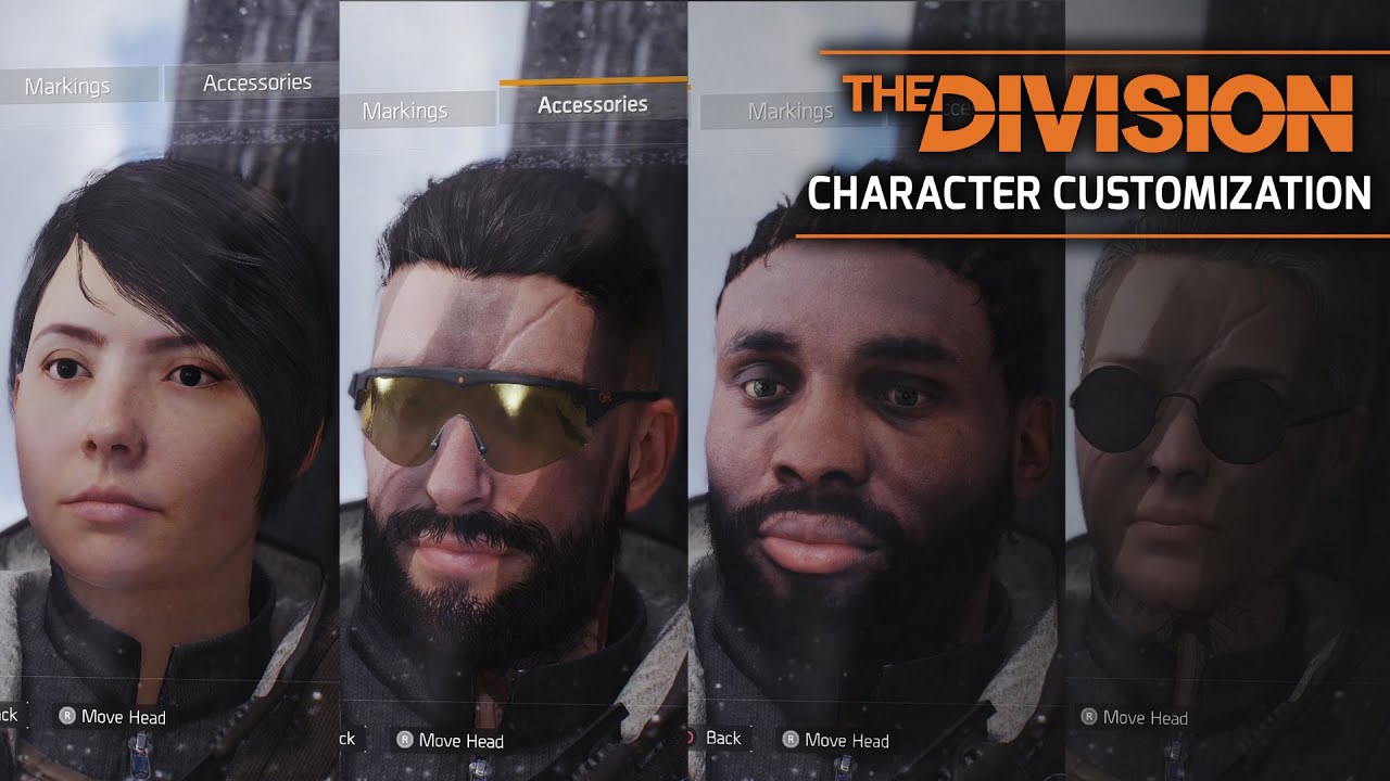 The Division - All Customization Feature (Face/Gender/Tattoo/Accessories) SHOWCASE