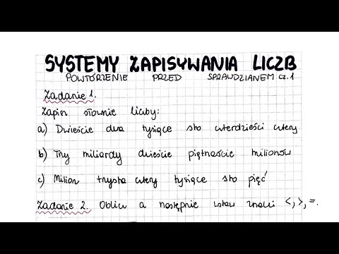 Systemy zapisywania liczb - klasa 4 - GWO - Matematyka z plusem - sprawdzian - pdf w opisie