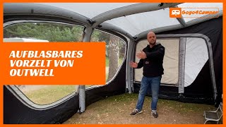 Preiswertes Luftvorzelt Outwell Tide 380SA für den Wohnwagen / Wohnmobil | [Aufbau & Vorstellung]