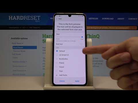 How to Customize Font in LG V60 ThinQ - Change Font Style