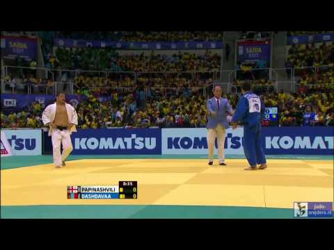 Judo 2013 World Championship Rio de Janeiro: Papinashvili (GEO) - Dashdavaa (MGL) [-60kg] semi-final