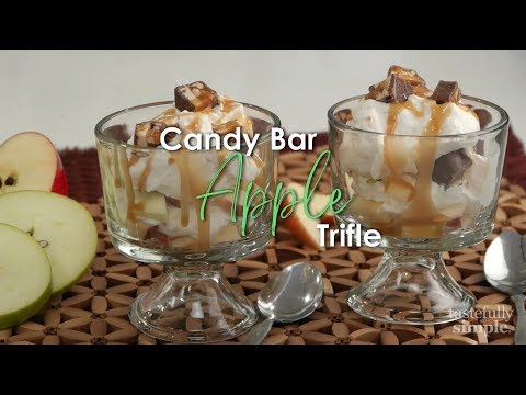 Candy Bar Apple Trifle