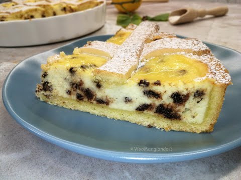 Crostata con ricotta e gocce di cioccolato