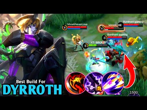 NEW INSANE BUILD DYRROTH !! DYRROTH NEW BUILD HIGH DAMAGE ~ MOBILE LEGENDS