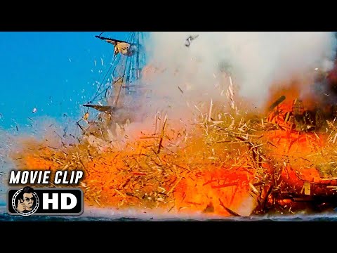 Exploding Pirate Ship Scene | CUTTHROAT ISLAND (1995) Movie CLIP HD