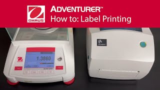 Laboratorní váhy Ohaus Adventurer AX: Label Printing