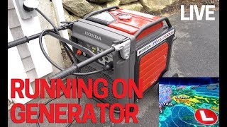 Honda Generator Running in Storm LIVE for 5 days on Backup Power EU7000is
